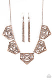 Paparazzi "Hacienda Heights" Copper Necklace & Earring Set Paparazzi Jewelry