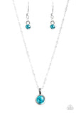 Paparazzi "All I Need is Glitter" Blue Necklace & Earring Set Paparazzi Jewelry