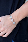 Paparazzi "Hard Hearted" Silver Bracelet Paparazzi Jewelry