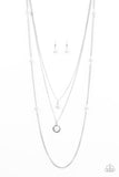 Paparazzi "Runway Shine" White Necklace & Earring Set Paparazzi Jewelry