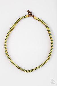 Paparazzi "Traversing Mountains" Yellow Urban Unisex Necklace Paparazzi Jewelry