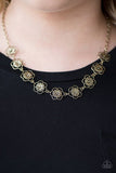 Paparazzi "Bloom or Bust" Brass Necklace & Earring Set Paparazzi Jewelry