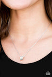 Paparazzi "Sparkle Etiquette" White Necklace & Earring Set Paparazzi Jewelry