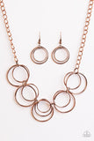 Paparazzi "CIRCLE du Soleil" Copper Necklace & Earring Set Paparazzi Jewelry