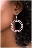 Paparazzi "On to the Next Round" Black Chain Earrings Paparazzi Jewelry