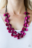 Paparazzi "Caribbean Catch" Pink Wooden Disc Necklace & Earring Set Paparazzi Jewelry