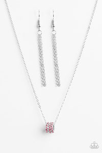 Paparazzi "Sparkle Etiquette" Pink Necklace & Earring Set Paparazzi Jewelry