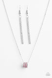 Paparazzi "Sparkle Etiquette" Pink Necklace & Earring Set Paparazzi Jewelry