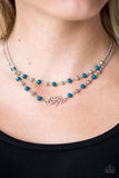 Paparazzi "Unbreakable Love" Blue Necklace & Earring Set Paparazzi Jewelry
