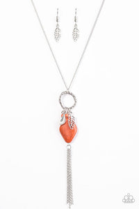 Paparazzi "Stone Sonata" Orange Necklace & Earring Set Paparazzi Jewelry