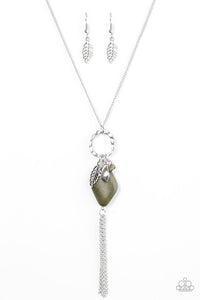 Paparazzi "Stone Sonata" Green Necklace & Earring Set Paparazzi Jewelry