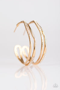 Paparazzi "Twisted Shimmer" Gold Earrings Paparazzi Jewelry