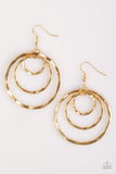 Paparazzi "Whirling Worlds" Gold Earrings Paparazzi Jewelry