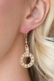 Paparazzi "Midnight Ball" Gold Rhinestone Earrings Paparazzi Jewelry