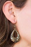Paparazzi "Ill Be VINE" Brass Vine Design Earrings Paparazzi Jewelry