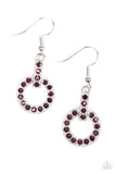 Paparazzi "Pour Some GLITTER On Me" Purple Earrings Paparazzi Jewelry