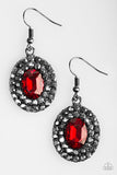 Paparazzi "Grit & Glitter" Red Earrings Paparazzi Jewelry