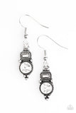 Paparazzi "Glittering Grandeur" White Earrings Paparazzi Jewelry