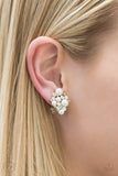 Paparazzi "Along For The BRIDE" White Clip-On Earrings Paparazzi Jewelry