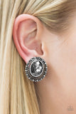 Paparazzi "Victor Vogue" Silver Clip-On Earrings Paparazzi Jewelry