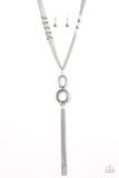Paparazzi "Flash Out" Silver Necklace & Earring Set Paparazzi Jewelry