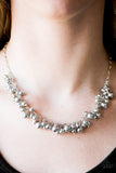 Paparazzi "Belle Of The Ball" Silver Bead Necklace & Earring Set Paparazzi Jewelry