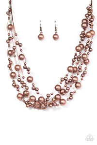 Paparazzi "Fierce and Fab-YOU-lous!"Copper Necklace & Earring Set Paparazzi Jewelry
