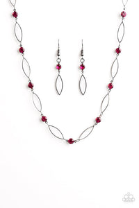 Paparazzi "Time is of the Essence" Pink Necklace & Earring Set Paparazzi Jewelry