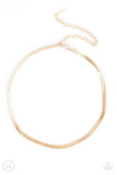 Paparazzi "Serpentine Shimmer" Gold Choker Necklace & Earring Set Paparazzi Jewelry