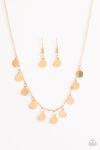 Paparazzi "At First Spotlight" Gold Necklace & Earring Set Paparazzi Jewelry