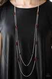 Paparazzi "Swag and Sparkle" Red Necklace & Earring Set Paparazzi Jewelry
