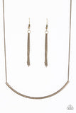 Paparazzi "Slaying The Shimmer" Brass Necklace & Earring Set Paparazzi Jewelry