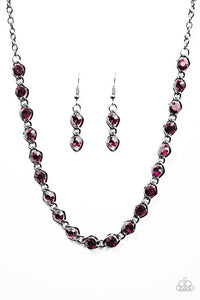 Paparazzi "She's a Glam-Eater" Purple Necklace & Earring Set Paparazzi Jewelry