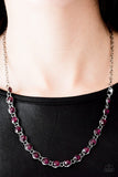 Paparazzi "She's a Glam-Eater" Purple Necklace & Earring Set Paparazzi Jewelry