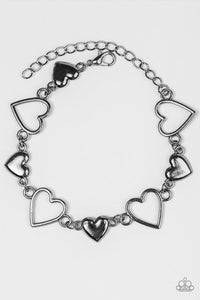 Paparazzi "HEART To Handle" Black Bracelet Paparazzi Jewelry