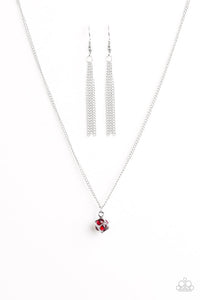 Paparazzi "Box Buster" Red Necklace & Earring Set Paparazzi Jewelry