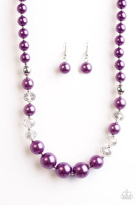 Paparazzi "GLAM Straight!" Purple Necklace & Earring Set Paparazzi Jewelry