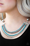 Paparazzi "High-Intensity" Blue Necklace & Earring Set Paparazzi Jewelry
