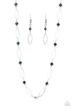 Paparazzi "Time is of the Essence" Green Necklace & Earring Set Paparazzi Jewelry
