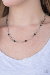Paparazzi "Time is of the Essence" Green Necklace & Earring Set Paparazzi Jewelry