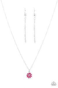 Paparazzi "Flower Formal" Pink Necklace & Earring Set Paparazzi Jewelry