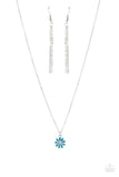 Paparazzi "Flower Formal" Blue Necklace & Earring Set Paparazzi Jewelry