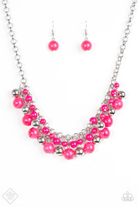 Paparazzi "For The Love Of Fashion" FASHION FIX Pink Necklace & Earring Set Paparazzi Jewelry