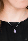 Paparazzi "Flower Formal" Purple Necklace & Earring Set Paparazzi Jewelry