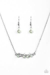 Paparazzi "The Seven Year RICH" Green Necklace & Earring Set Paparazzi Jewelry