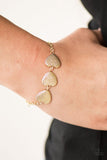 Paparazzi "Hard Hearted" Gold Bracelet Paparazzi Jewelry