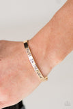 Paparazzi "I Put My Trust In You" Gold Engraved TRUST IN THE LORD Cuff Bracelet Paparazzi Jewelry