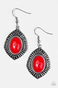 Paparazzi "Tribal Trend" Red Earrings Paparazzi Jewelry
