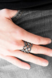 Paparazzi "Lay on the Shimmer" Black Gunmetal Hematite Rhinestones Ring Paparazzi Jewelry