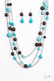 Paparazzi "Groundbreaker" Blue Zi Collection Necklace & Earring Set Paparazzi Jewelry
